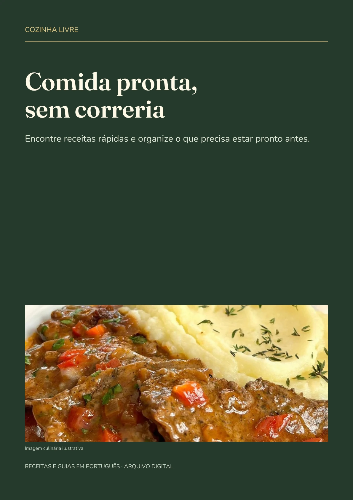 Capa real do PDF Comida pronta, sem correria