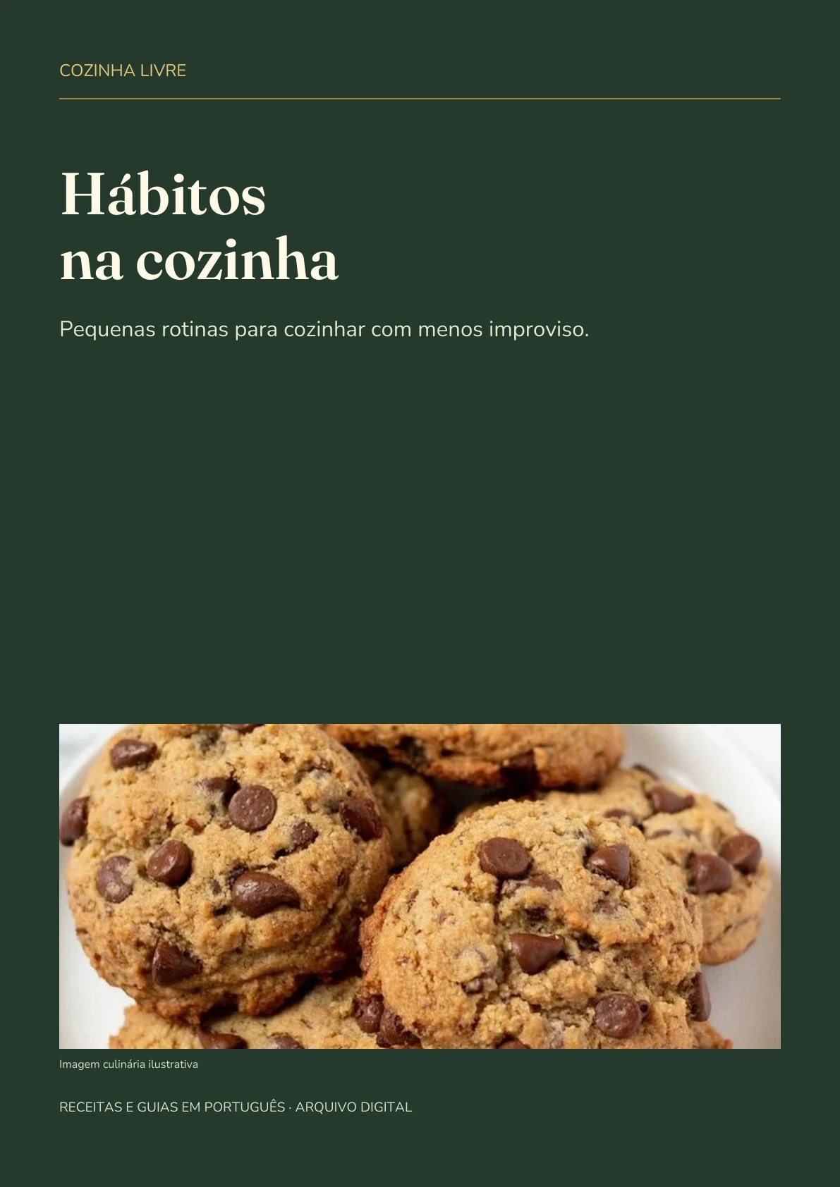 Capa real do PDF Hábitos na cozinha
