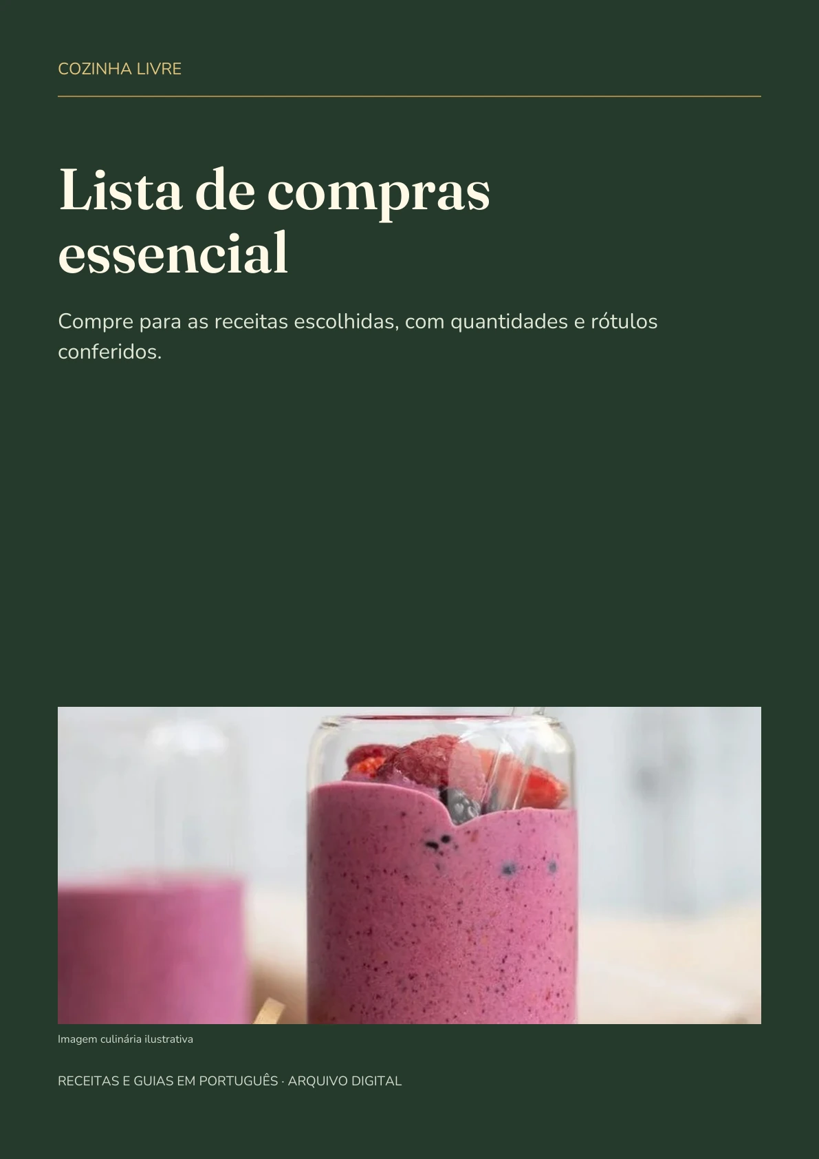 Capa real do PDF Lista de compras essencial
