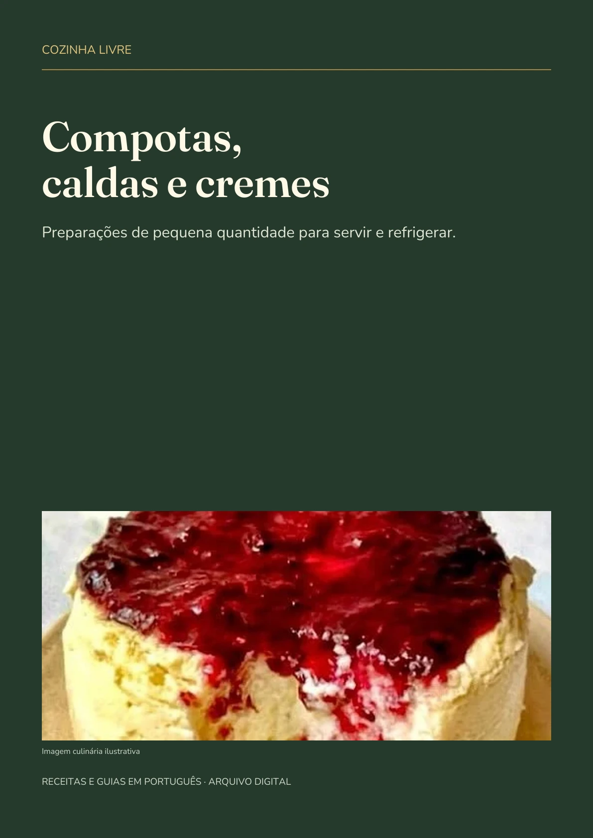 Capa real do PDF Compotas, caldas e cremes