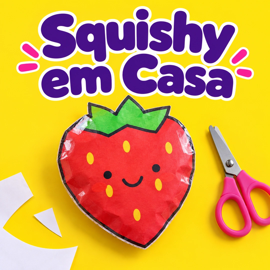 Capa ilustrada de Squishy em Casa